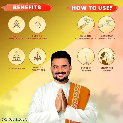 Chandan Incense Sticks – Sandalwood Agarbatti for Pooja, Puja, Home Freshness, Prayer, Positive Energy | Long Burning (35–40 Mins), Handcrafted, Low Smoke | Pack of 1000 GM