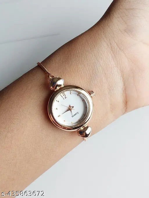 Shark Hub Analogue Stylish Stainless Steel Rose Gold Chain Strap Watch Stylish Branded for Girls Watches for Women Watches Stylish Branded