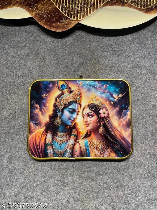 Premium quality Radha Krishna wall painting 6 inch x 8 inch