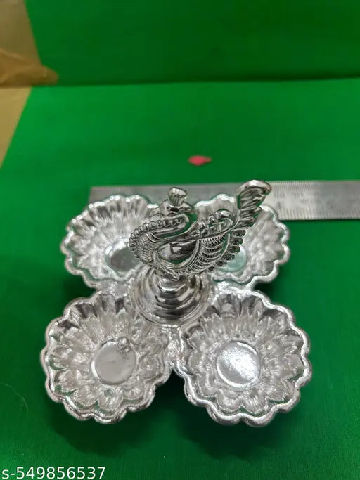 German Silver Panchapali 4 Bowl | Chowpala | Chowpali | Panchwala | Haldi Kumkum Holder 4 Bowl