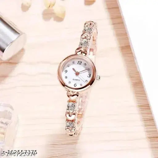 Rose Gold Diamond Watch Women watch Women Classy watch Black Girls Unique watch Women chain birthday gift Watch Analog golden watch New Combo watch Women Fancy watch black chain Wrist watch chain wala hand watch new beautiful Girls Watch New Watch for Gir