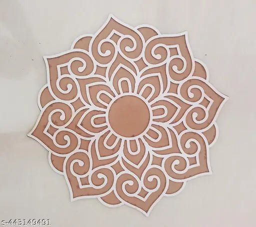 Portable Rangoli (12 inches) Stencil for Decor DIY Craft Reusable Templates for Floor Table Just Fill with Rangoli Atta or Grains for Navratri Pongal Pooja Mandir Rangoli Mats for Decoration