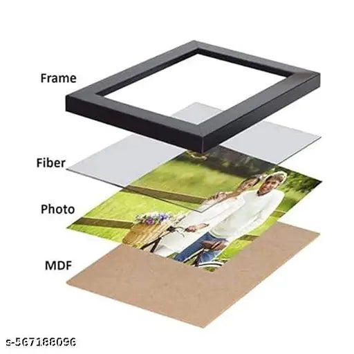 Krishna with Cow – Framed Wall Art | Spiritual Hindu Decor for Home & Temple | Vibrant Bal Gopal Poster with Peacock Feathe