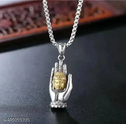 High Quality Buddha In Hand Pendent With Chain For Men