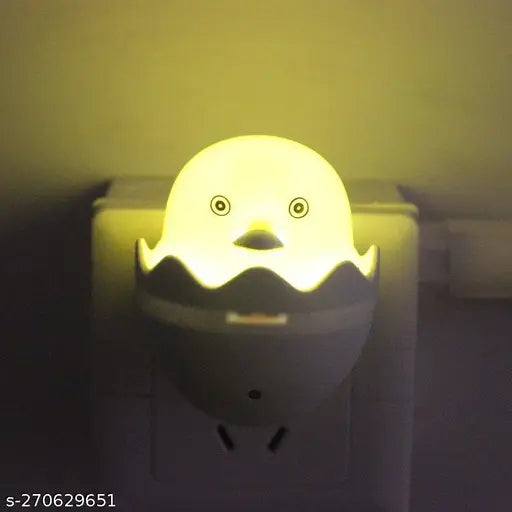 Lilone Duck LED Night Lamp for Kids Bedroom (Warm White, Wall Socket, Auto-Off Day Light Sensor)