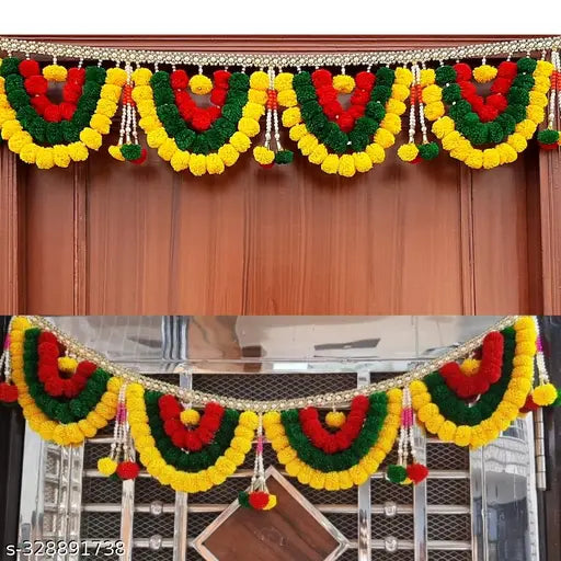 Traditional Handmade Indian Toran by Satvik Creations - Ideal for Home and Festival Decorations