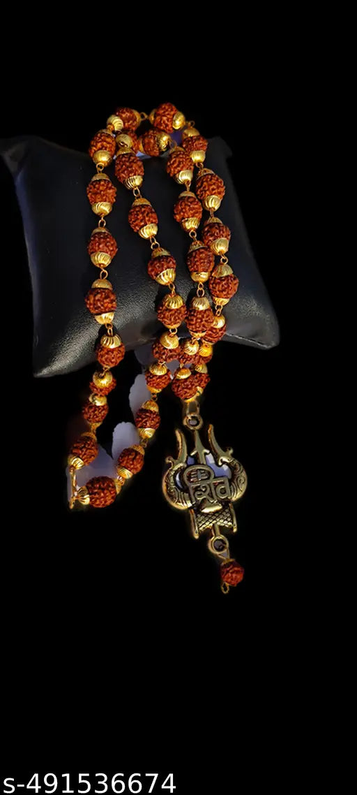 5 Mukhi Rudraksha Cap Mala For Men And Women