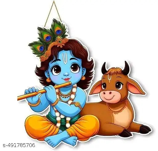 Beautiful cute lord Krishna happy Krishna janmashtami Wall Hanging