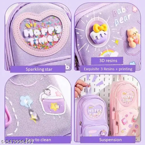 3 Compartment Premium Pencil Case Large Capacity School Stationery Pencil Pouch For Kids