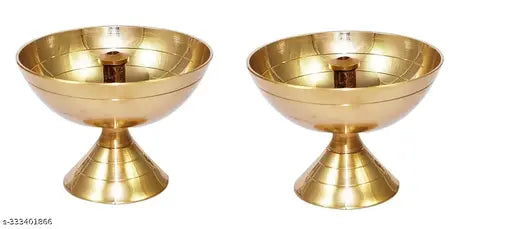 BRANDSOM Pyali Diya | High Quality Oil Lamp for Daily Puja & Other Religious Rituals | Home Décor | Deepak for Home, Office & Temples | Festive Gifts