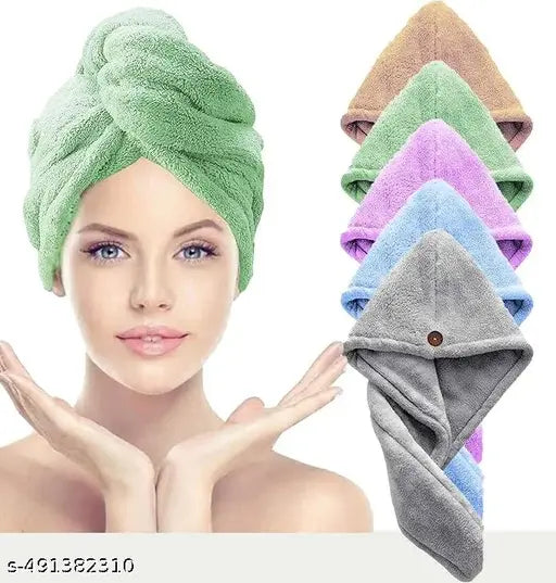 Microfiber Hair WRAP Turban Absorbent Towel Hair-Drying Magic Hair WRAP Towel Super Quick-Drying Towel Hair Dry Cap Salon Towel