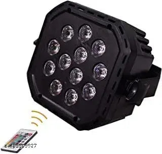 BHUMI 12 Led - DJ Light with Remote Control | UV 6 in1 Color Uplightning Lights | Party Disco Light for Home Party,Birthday Party,Wedding,Disco Show,Diwali 1