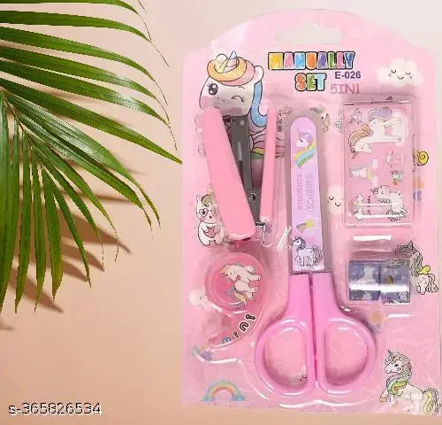 Stapler, Scissor, Washi Tape for Office, School, Home, Portable Mini Size Stapler,400 Staples Blister, Stapler Machine for Paper Mix Colour Yellow, Pink, Purple, Blue