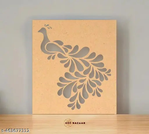 8 inch 2 pcs Rangoli Stencil - Peacock Design for art and craft 8 Inch 2 piece