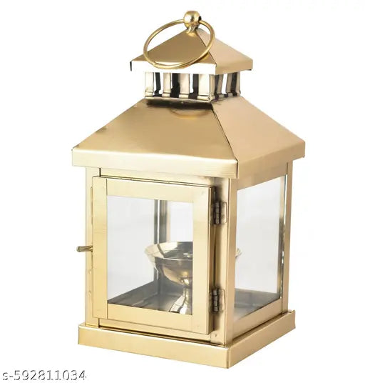 Akhand Diya Stand For Home Temple Pooja , Akhand Diya , Diya Stand With Glass Cover , lantern with candle , decorative laltern