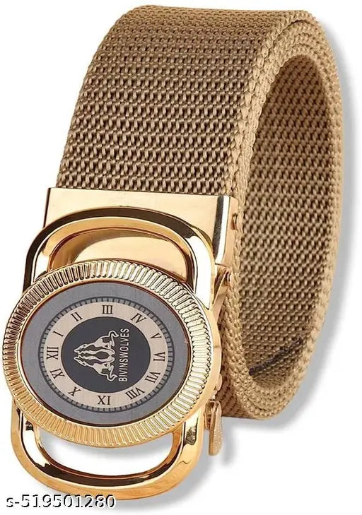 Men Casual, Formal, Party Black Nylon Belt