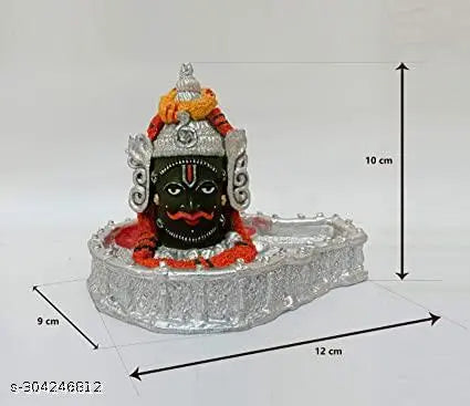 Mahakaleshwar Shivling Multicolor Shivling( Shri Baba Mahakal Idol, Medium, White)