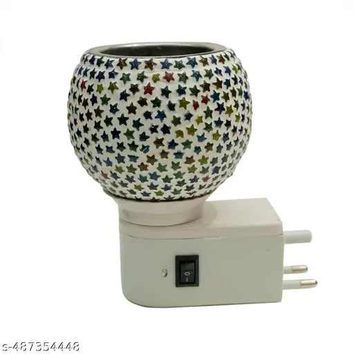 Ceramic Multipurpose Incense Aroma Dhoop Karpur Kapoor Dani Camphor Burner Diffuser Machine Stand Electrical Night Lamp For Home,Office (Camphor Tablet Not Included)