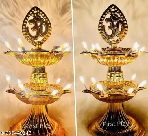 3 Laye Electric Diya Home Temple Diya Deep Jayot Pack Of 2