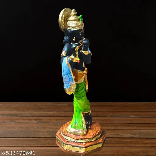 Sai Amrut Marble Krishna Murti | Idol Statue for Mandir | 12 Inch Home Decor Showpiece | Spiritual Gift for Pooja Room, Temple, and Festivals | Hindu God Figurine