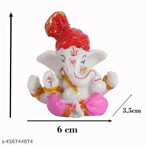 Pagdi Ganesha Idol for Car Dashboard, Ganesha Chaturthi Decoration Gift Item SGE-065