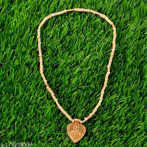 Tulsi Mala Original with Ram Locket for Children, 18 Inch, From Vrindavan, Kanthi Mala