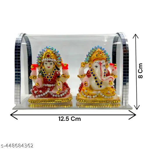 Laxmi Ganesh Murti Set for Home and Diwali Puja Decoration Items - Multi Colour,