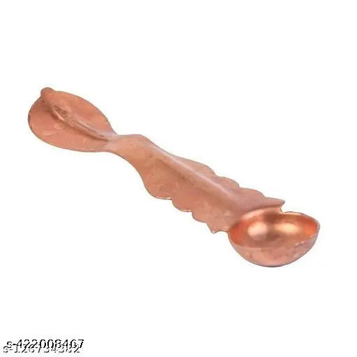 Copper Set of Panchpatra & Pali (Achmani) (Pack of 2) Copper (Brown) Brand: Fellix