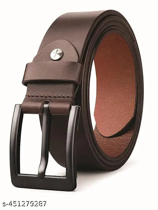 SHOPGLOBAL Leather Mens Brown Belt