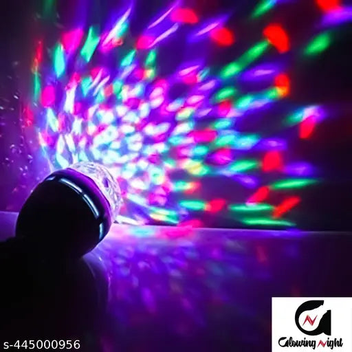 LED Disco Light with 360 Degree Rotation – Multicolor LED Lamp for Home Decor, Party, and Diwali Decoration