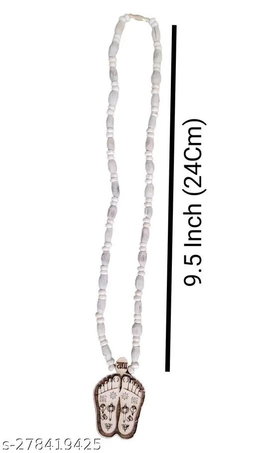 Shri Radharani Charan Tulsi Mala Radhe Krishna Tulsi Mala wood Chain Radha Naam Kanthi Mala Tulsi Mala 100% Orginal Tulsi Mala Puja Articles