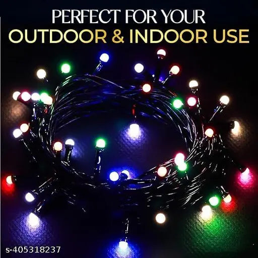 One94Store Rice String Decoration Light | Pack of 1 | 12 Meter, 42 LED, 8 Flashing Modes | Ideal for Outdoor/Indoor Use, Anniversary, Birthday, Diwali, Holi & Christmas Decoration