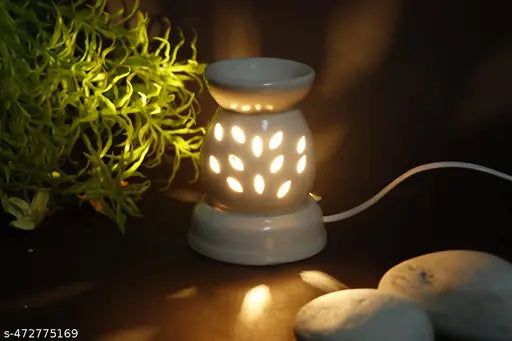 Combo Gift Set - Home Scented  Electric Lamp Diffuser Oil Burner + 2 Scented Aroma Oil ( 10ml Each ) Sandalwood Mogra Aroma Oil For Home Office Spa Restaurant Bar Office Etc.