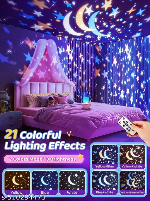 Rabbit Night Light Projector | Rabbit Sky Projector | Star Projector Bunny Night Light | Bunny Carousel Night Light Projector | Star Projection Light | Bunny Night Light | Rabbits Star Projector Night Light