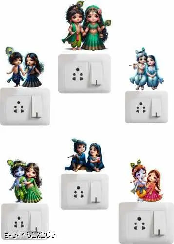 Bal Krishna Switch Board Stickers(1 sticker size-4x3inch)