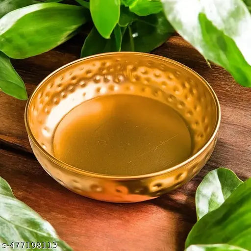 Urli Decorative Urli Bowls for Table , Office , Living Room ,Festival Decoration Bowl for Entrance , Rangoli Antique Round Hammered Traditional Potpourri Bowl Handcrafted Metallic Gold (Size 8 Inch)