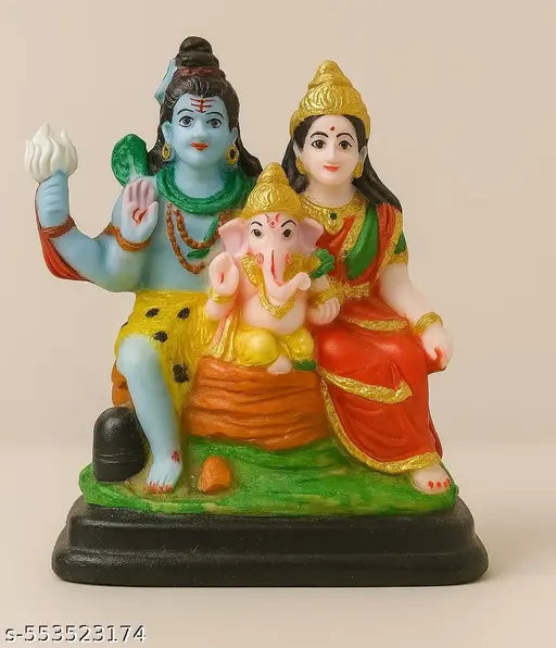 SG Lord Shiv" Parivar Idol Shiv Parvati God Shiva Family Statue "Spiritual Puja Vastuu