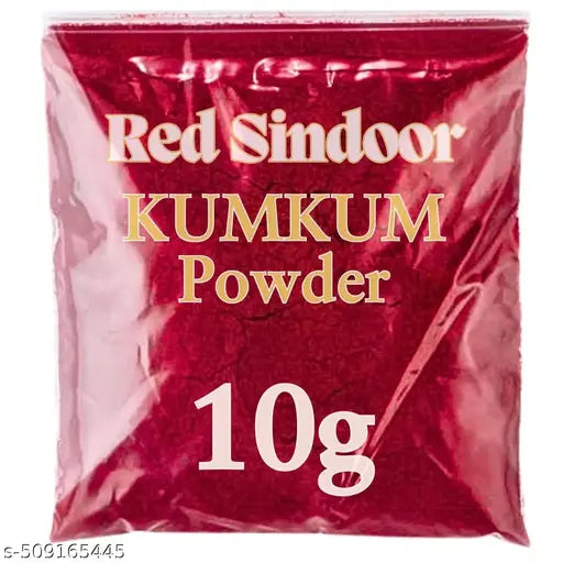 Shri Shri Handicrafts Natural Laal Sindoor Powder for Women, Red Kumkum Suhaag for Daily Use, Weddings and Puja Use - 10g