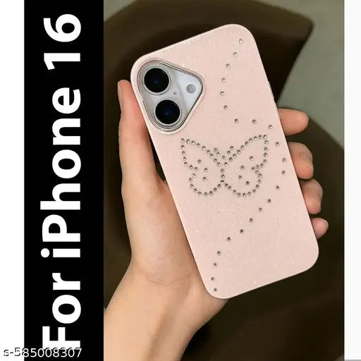 Butterfly Sparkel Design Slim Fit TPU Case - Pink