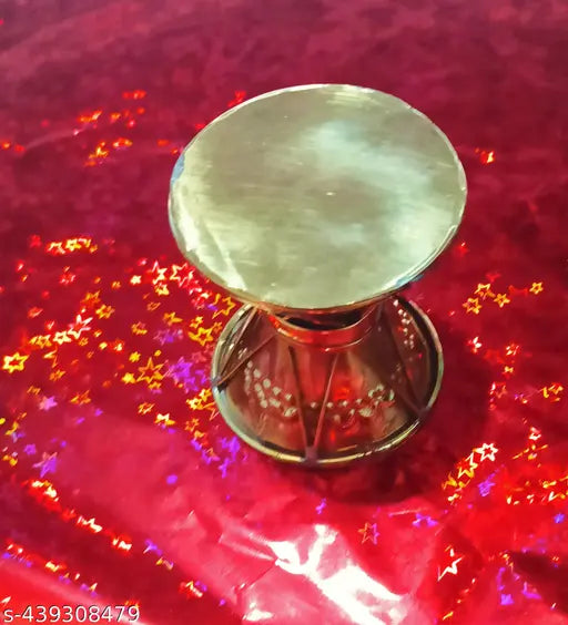 Traditional Brass Damru for Mahadev | Perfect for Devotional Use
