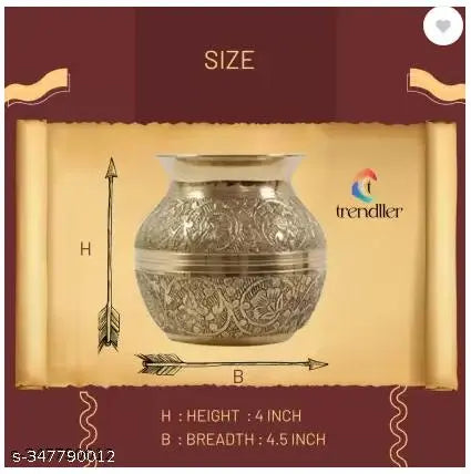 De-Ultimate Pure Brass 2 No Lota,Kalash/Pooja Lota/Puja Lota/Karwachauth Lota Brass Kalash  (Height: 3 inch, Gold)