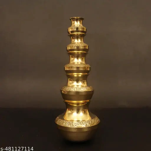 Putrika Brass Kubera Kudam Set of 5|Gubera Panai Set|Matki Set of 5|Kalash Set|Lakshmi Kuberar Lucky Pot|kuberar panai for Pooja/Home Decor [Weight: 275gm Height: 7.5inch]