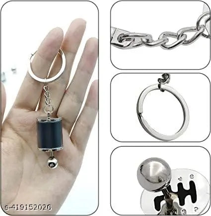 Shifter Gear Keychain,6 Speed Shifter Keychain,Mini Car Gear Shift Stick Knob Keyring Manual Transmission Gearbox Key Chain Creative Car Key Fob Keychain Accessories