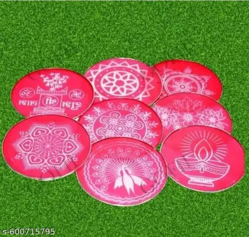 Rangoli Stencil / Rangoli Sacha Pack of 8 Jali 8 inch