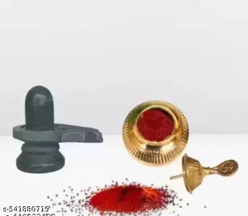 Home Trends India Sidoor Dani brass Sindoor Box Tilak box KUMKUM BOX ( Home Decoration ,Pooja Samagri ,Pooja Articles,