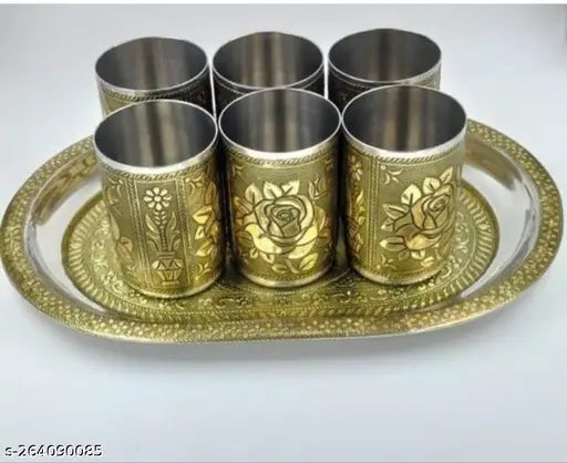 GLASS AND TRY SET