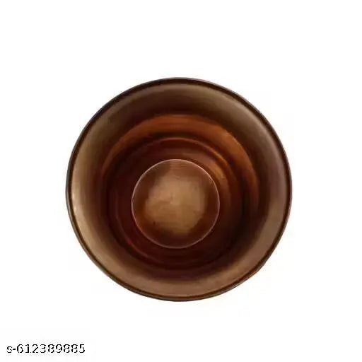 TWILIGHT GLOW Handmade Pure Copper Kalash/Lota with Line Design for Diwali, Pooja, Festival-Home Kumkuma Pack 1