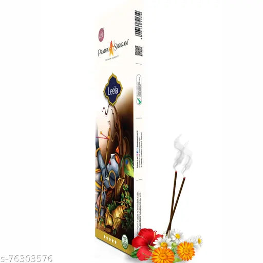 Prabhu Shriram Shraddha Shakti Series Leela Incense Agarbatti Sticks| Natural Aroma Fragrance Premium Agarbatti| 35gm| 25 Sticks