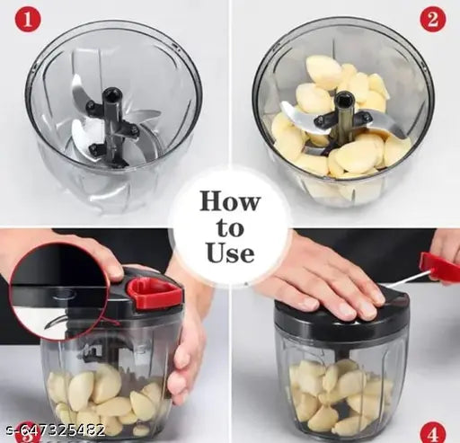combo 450 ml and 950 ml vegetable dori chopper pack of 2 black