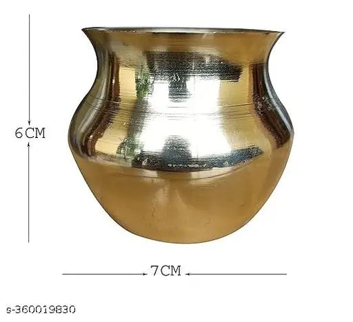 Brass Lota Kalash / Pooja Lota / Brass Kalash Brass Kalash Brass Kalash Puja Articles/Paragi lota/Kalash lota(Gold): 6x7cm set of 1 lota